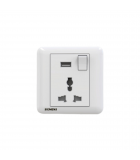 13A INTERNATIONAL SWITCH SOCKET SINGLE USB SOCKET [SIEMENS DELTA RELFA]